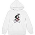Boston Terrier Riding Bicycle Cute Bostie Biker Raglan Baseball Tee Unisex Hoodie, Boston Terrier Riding Gifts, trending gift