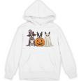 Spooky Ghost Boston Terrier Pumpkin Halloween Dog Lover Unisex Hoodie, Boston Terrier Ghost Gifts, Boston Terrier Halloween Gifts, trending gift