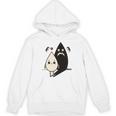 かわいい影モンスター コントラスト イラスト 長袖tシャツ パーカー