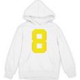 イエローナンバー8 背面 スポーツチームジャージ番号 パーカー