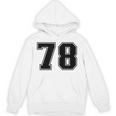番号 78 ブラック スポーツファン ジャージ ナンバー パーカー