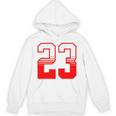 白赤番号 23 スポーツチーム パーカー