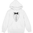 蝶ネクタイ付きホワイトtシャツ タキシード 面白いシャツ パーカー