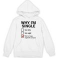 面白い皮肉な大人のユーモアの独身パーティーなぜ私は独身なのか パーカー