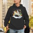 Boston Terrier Riding Unicorn Boys Girls Kids Rainbow Unisex Hoodie, Boston Terrier Riding Hoodies, funny gift