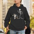 Halloween Australian Shepherd And Skeleton Hoodie