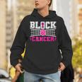 Volleyball Breast Cancer Awareness Block Out Cancer Pink Hoodie