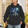 バン・ゴッホ 星月夜ミニチュア・シュナウザー 長袖tシャツ パーカー
