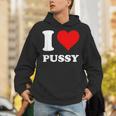 レッドハート I Love Pussy パーカー