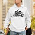 Cool Boston Terrier Riding a Motorcycle Biker Dog Lover For Men Women Kids Unisex Hoodie, Boston Terrier Riding Hoodies, funny gift