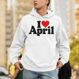 I Love Heart April Nameon A パーカー