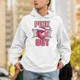 Pink Out Volleyball Breast Cancer Awareness Ribbon Volley Hoodie