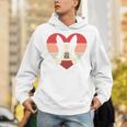 Retro Heart Boston Terrier Dog Vintage Valentine Unisex Hoodie, funny gift