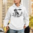 Vintage Boston Terrier UFO Western Wild West Dog Mom Dad Unisex Hoodie, Boston Terrier Mom Hoodies, Boston Terrier Dad Hoodies, funny gift