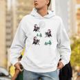 Xmas Tree Santa Riding Boston Terrier Christmas Unisex Hoodie, Boston Terrier Riding Hoodies, Boston Terrier Christmas Hoodies, funny gift