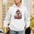 かわいい フランス パリ エッフェル塔 トイプードル パリジャンプードル 長袖tシャツ パーカー