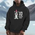 10 Years Old Birthday Boston Terrier Dog Lover 10th Party For Men Women Kids Unisex Hoodie, novelty gifts, funny gifts