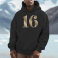 16 16 誕生日 お気に入り 数字 フルール・ド・リス デザイン パーカー