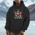 Boston Terrier Christmas Dogs Santa Reindeer Elf Unisex Hoodie, novelty gifts, funny gifts