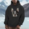 Boston Terrier Cute Puppy Face Dog Lover Pet Owner Unisex Hoodie, novelty gifts, funny gifts