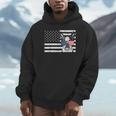 Boston Terrier Dog 4th Of July US American Flag Patriotic Unisex Hoodie, novelty gifts, funny gifts