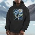 Boston Terrier Dog Art Van Gogh Starry Night Boston Terrier Unisex Hoodie, novelty gifts, funny gifts