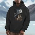 Boston Terrier Selfie Full Moon Flying Witch Halloween Dog Unisex Hoodie, novelty gifts, funny gifts