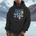 Boston Terrier Starry Night Van Gogh Art Unisex Hoodie, novelty gifts, funny gifts