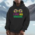 I Love Her Kingcake Mardi Gras Matching Couple Boyfriend Hoodie