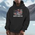 Vintage Boston Terrier Dad American Flag Father's Day Unisex Hoodie, novelty gifts, funny gifts