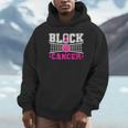 Volleyball Breast Cancer Awareness Block Out Cancer Pink Hoodie