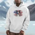 Boston Terrier Dad American Flag 4th Of July Dog Fathers Day Unisex Hoodie, novelty gifts, funny gifts