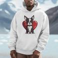 Boston Terrier Mom Dad Bostie Dog Lover Valentines Day Unisex Hoodie, novelty gifts, funny gifts