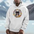 Boston Terrier Mom Floral Bostie Dog Lover Flowers Cute Unisex Hoodie, novelty gifts, funny gifts
