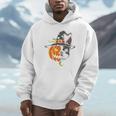 Boston Terrier Pumpkin Jack O Lantern Halloween Unisex Hoodie, novelty gifts, funny gifts