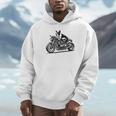 Cool Boston Terrier Riding a Motorcycle Biker Dog Lover For Men Women Kids Unisex Hoodie, novelty gifts, funny gifts
