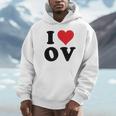 I Heart Ov Initials I Love OV First And Last Name O パーカー