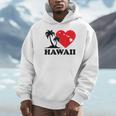 I Love Hawaii ハワイアンハートパーム レディース メンズ ボーイズ ガールズ パーカー