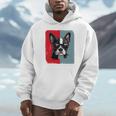 Retro Boston Terrier Dog Lover Bostie Mom Dad Dog Owner Unisex Hoodie, novelty gifts, funny gifts