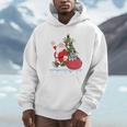 Santa Ugly Christmas Tree Lights Boston Terrier Dog Lover Unisex Hoodie, novelty gifts, funny gifts
