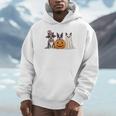 Spooky Ghost Boston Terrier Pumpkin Halloween Dog Lover Unisex Hoodie, novelty gifts, funny gifts
