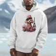 かわいい フランス パリ エッフェル塔 トイプードル パリジャンプードル 長袖tシャツ パーカー