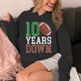 10Th Birthday Football Ten Year Old Football Player Hoodie