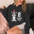8 Years Old Birthday Boston Terrier Dog Lover 8th Party Kid Unisex Hoodie, funny design
