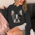 Boston Terrier Cute Puppy Face Dog Lover Pet Owner Unisex Hoodie, funny design