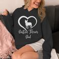 Boston Terrier Dad Cute Boston Terrier Silhouette Heart Unisex Hoodie, Couple Gifts, Boston Terrier Dad Gifts, funny design