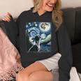 Boston Terrier Dog Art Van Gogh Starry Night Boston Terrier Unisex Hoodie, funny design