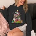 Boston Terrier Dog Christmas Tree Lights Xmas Pajama For Men Women Kids Unisex Hoodie, Boston Terrier Christmas Gifts, funny design