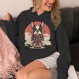 Boston Terrier Dog Japanese Style Samurai Dogs Unisex Hoodie, funny design