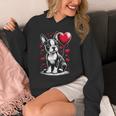 Boston Terrier Dog Valentine's Day Dog Owner Unisex Hoodie, funny design